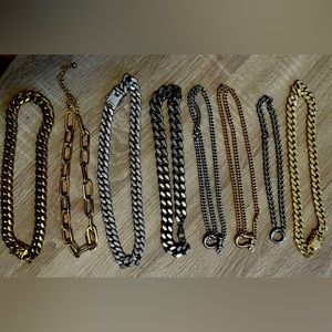 8 chain necklaces   Never worn. Bought off Etsy. Super cute. Trendy